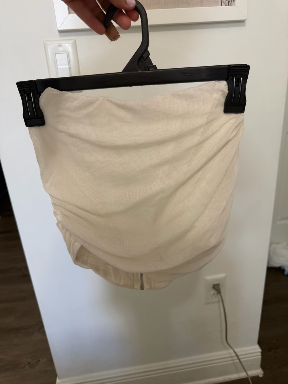 Cream Ruched corset top